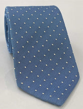 White Dots on Sky Blue Pin-Dot Silk Tie EPDT-11